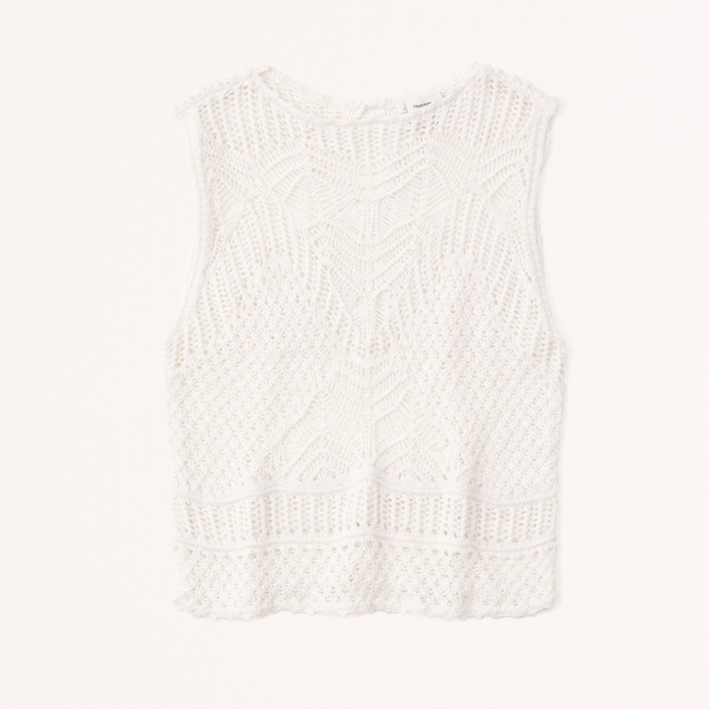 NWT Abercrombie & Fitch Macrame-Inspired Crew Tank Size XXS